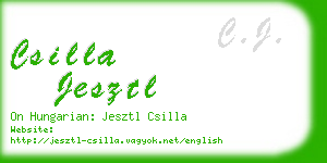 csilla jesztl business card